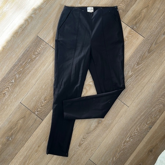 Reiss Side Zip Nancy Slim Tapered Flat Front Ankle Zip Pants - Picture 2 of 10